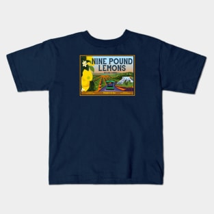 9 Lb Lemons Crate Label Kids T-Shirt